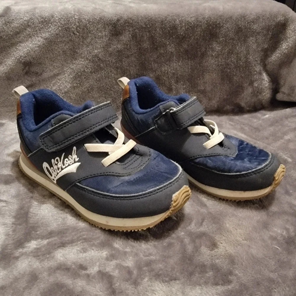 OshKosh B'gosh Sneakers Kids 11M Navy Blue Excellent Hook and Loop OF20E06H